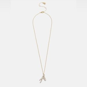 BAUBLEBAR | Gold/Pavé Signature Initial Necklace - “A”